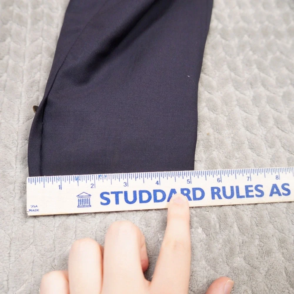 Lauren Ralph Lauren Blazer Men 45L Navy Blue Gold Crest Buttons Wool Blend 2-Btn